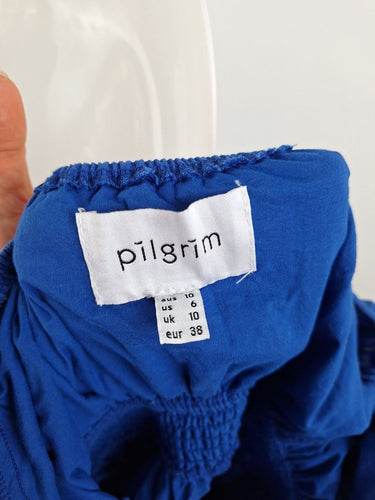 Second-Hand - Pilgrim Royal Blue Mini Sun Dress Size 10 - SwapUp