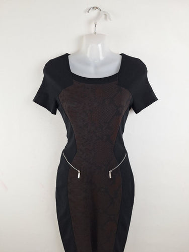 Second-Hand - Karen Millen Snake Skin Panelled Midi Dress Size 10 - SwapUp
