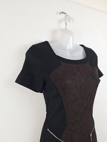 Second-Hand - Karen Millen Snake Skin Panelled Midi Dress Size 10 - SwapUp