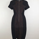 Second-Hand - Karen Millen Snake Skin Panelled Midi Dress Size 10 - SwapUp