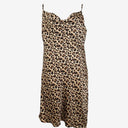 Second-Hand - Jorge Cowl Neck Animal Print Adjustable Length Dress Size 12 - SwapUp