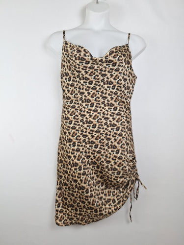 Second-Hand - Jorge Cowl Neck Animal Print Adjustable Length Dress Size 12 - SwapUp