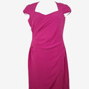 Second-Hand - Hobbs Fuscia Draped Asymmetric Dress Size 12 - SwapUp