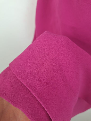 Second-Hand - Hobbs Fuscia Draped Asymmetric Dress Size 12 - SwapUp