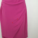 Second-Hand - Hobbs Fuscia Draped Asymmetric Dress Size 12 - SwapUp