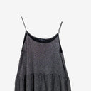 Second-Hand - Zara Festive Metallic Frayed Singlet Top Size M - SwapUp