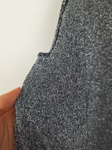 Second-Hand - Zara Festive Metallic Frayed Singlet Top Size M - SwapUp