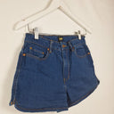 Second-Hand - Lee Classic Blue Denim Mini Shorts Size M - SwapUp