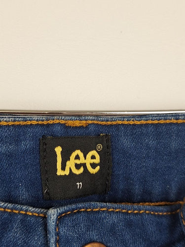 Second-Hand - Lee Classic Blue Denim Mini Shorts Size M - SwapUp