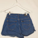 Second-Hand - Lee Classic Blue Denim Mini Shorts Size M - SwapUp