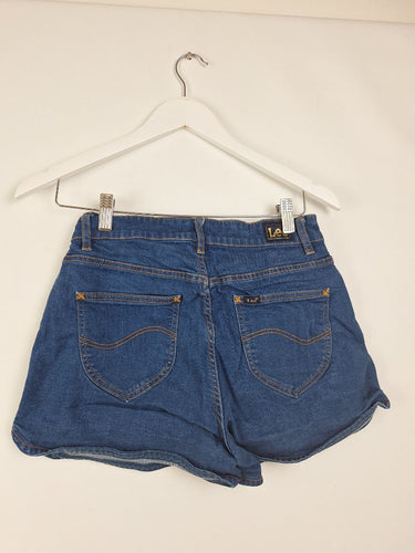 Second-Hand - Lee Classic Blue Denim Mini Shorts Size M - SwapUp
