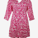 Second-Hand - Boden Pink Paisley Linen Mini Dress Size 14 - SwapUp