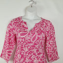 Second-Hand - Boden Pink Paisley Linen Mini Dress Size 14 - SwapUp