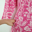 Second-Hand - Boden Pink Paisley Linen Mini Dress Size 14 - SwapUp