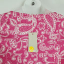 Second-Hand - Boden Pink Paisley Linen Mini Dress Size 14 - SwapUp