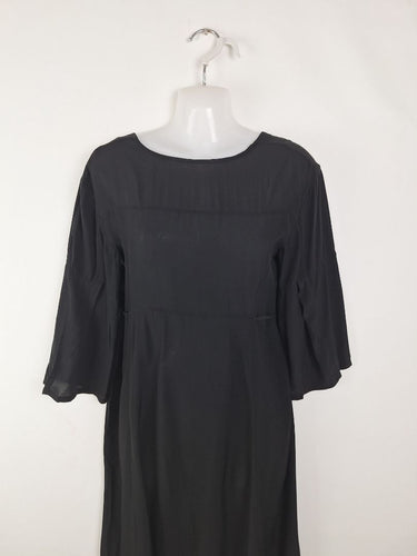 Second-Hand - Scanlan Theodore Elegant Semi Sheer Waist Tie Dress Size 8 - SwapUp
