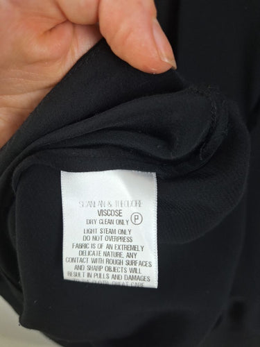 Second-Hand - Scanlan Theodore Elegant Semi Sheer Waist Tie Dress Size 8 - SwapUp