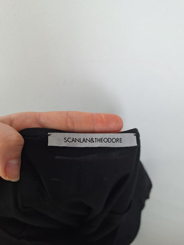 Second-Hand - Scanlan Theodore Elegant Semi Sheer Waist Tie Dress Size 8 - SwapUp