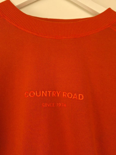 Second-Hand - Country Road Burnt Orange Ribbed Edge Jumper Size XS - SwapUp