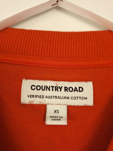Second-Hand - Country Road Burnt Orange Ribbed Edge Jumper Size XS - SwapUp
