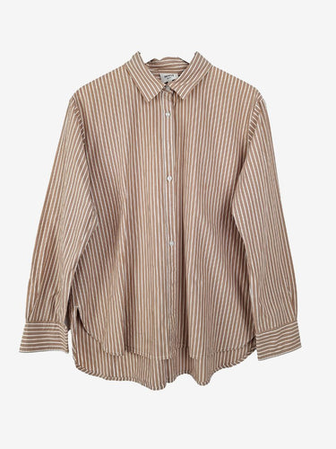 Seed Everyday Beige Stripe Shirt Size 10