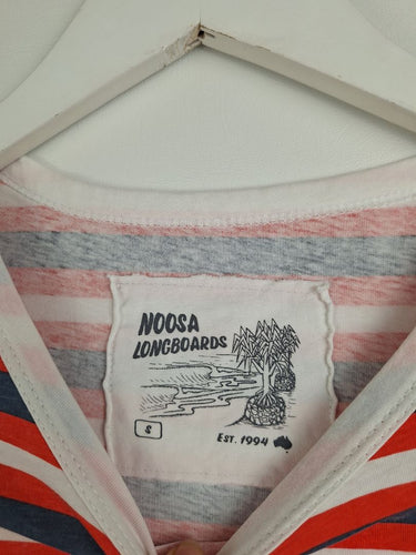 Second-Hand - Noosa Longboards Classic Striped Crew Neck T-shirt Size S - SwapUp