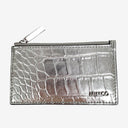 Second-Hand - Mimco Mini Reptile Texture Silver Zip Wallet - SwapUp