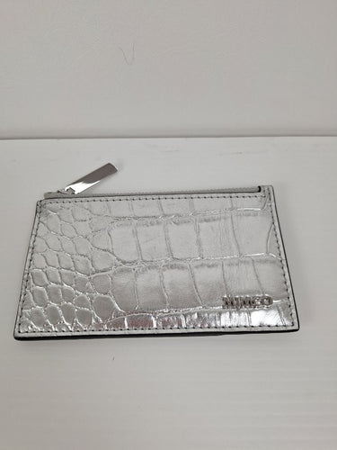 Second-Hand - Mimco Mini Reptile Texture Silver Zip Wallet - SwapUp