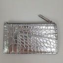 Second-Hand - Mimco Mini Reptile Texture Silver Zip Wallet - SwapUp