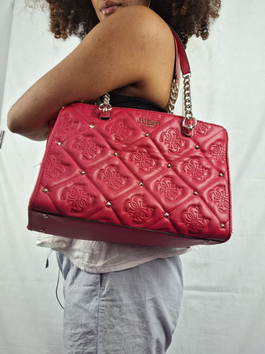 Guess Apple Pink Monogram Bag by SwapUp-Online Second Hand Store-Online Thrift Store