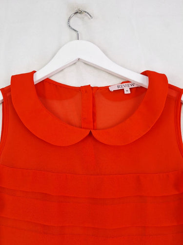 Review Sheer Peter pan Collared Top Size 10 by SwapUp-Online Second Hand Store-Online Thrift Store