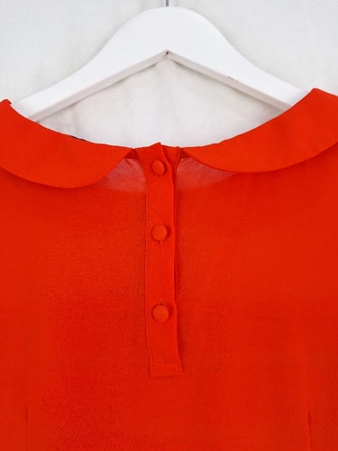Review Sheer Peter pan Collared Top Size 10 by SwapUp-Online Second Hand Store-Online Thrift Store