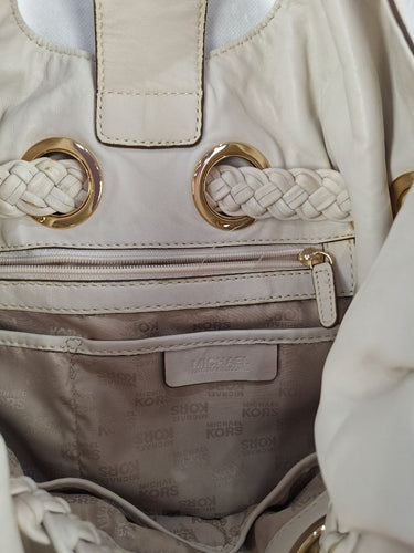 Michael Kors Cream Slouchy Braided Handbag by SwapUp-Online Second Hand Store-Online Thrift Store
