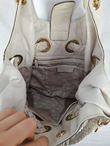 Michael Kors Cream Slouchy Braided Handbag by SwapUp-Online Second Hand Store-Online Thrift Store