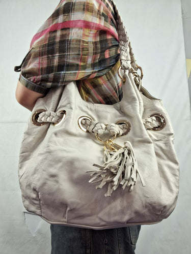 Michael Kors Cream Slouchy Braided Handbag by SwapUp-Online Second Hand Store-Online Thrift Store