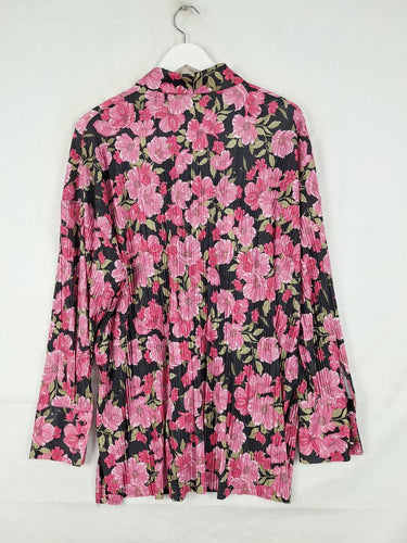 Decjuba 80's Micro Pleat Pink Poppy Shirt Size M by SwapUp-Online Second Hand Store-Online Thrift Store