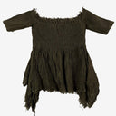 Kitx Khaki Shirred Frayed Hem Off The Shoulder Top Size 6 by SwapUp-Online Second Hand Store-Online Thrift Store