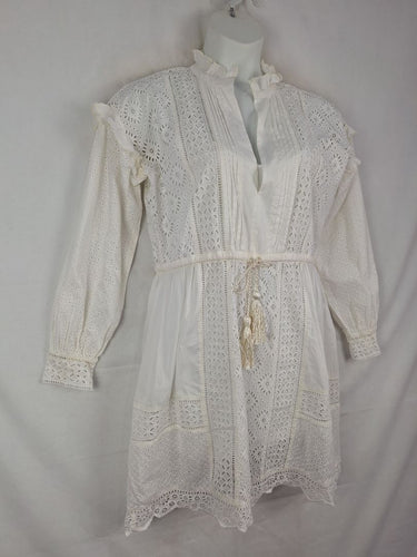 Twinset Chalk Broderie Anglaise Midi Dress Size 12 by SwapUp-Online Second Hand Store-Online Thrift Store