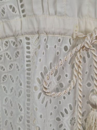 Twinset Chalk Broderie Anglaise Midi Dress Size 12 by SwapUp-Online Second Hand Store-Online Thrift Store