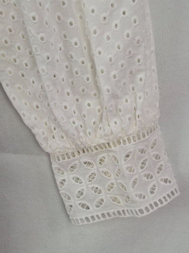 Twinset Chalk Broderie Anglaise Midi Dress Size 12 by SwapUp-Online Second Hand Store-Online Thrift Store