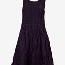 Alquema Aubergine Crinkle Pleat Evening Midi Dress Size 10 by SwapUp-Online Second Hand Store-Online Thrift Store
