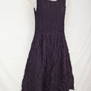 Alquema Aubergine Crinkle Pleat Evening Midi Dress Size 10 by SwapUp-Online Second Hand Store-Online Thrift Store