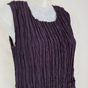 Alquema Aubergine Crinkle Pleat Evening Midi Dress Size 10 by SwapUp-Online Second Hand Store-Online Thrift Store