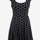 Metalicus Spotted Tailored Stretch Business Midi Dress Size M by SwapUp-Online Second Hand Store-Online Thrift Store
