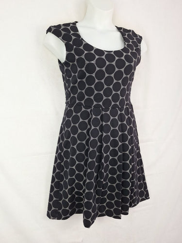 Metalicus Spotted Tailored Stretch Business Midi Dress Size M by SwapUp-Online Second Hand Store-Online Thrift Store