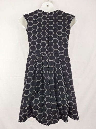 Metalicus Spotted Tailored Stretch Business Midi Dress Size M by SwapUp-Online Second Hand Store-Online Thrift Store