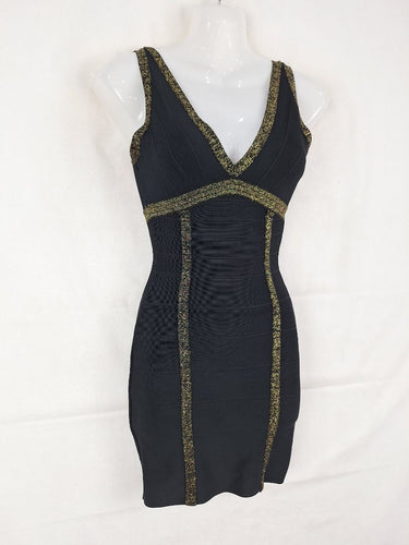 Guess City Nights Gold Bandage Mini Dress Size XS by SwapUp-Online Second Hand Store-Online Thrift Store