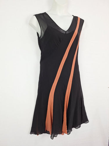 Second-Hand - Laura Ashley Bias Cut Elegant Silk Midi Dress Size 12 - SwapUp