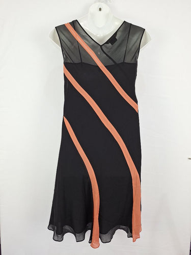 Second-Hand - Laura Ashley Bias Cut Elegant Silk Midi Dress Size 12 - SwapUp