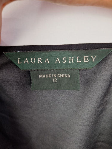 Second-Hand - Laura Ashley Bias Cut Elegant Silk Midi Dress Size 12 - SwapUp